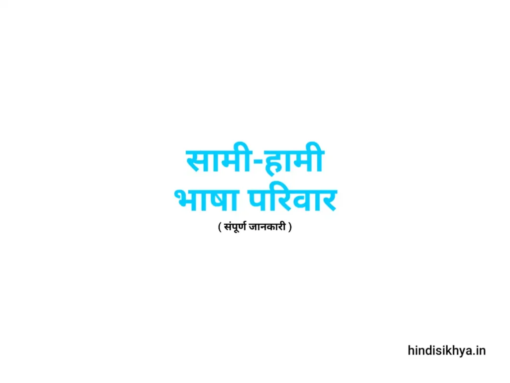 सामी-हामी भाषा परिवार